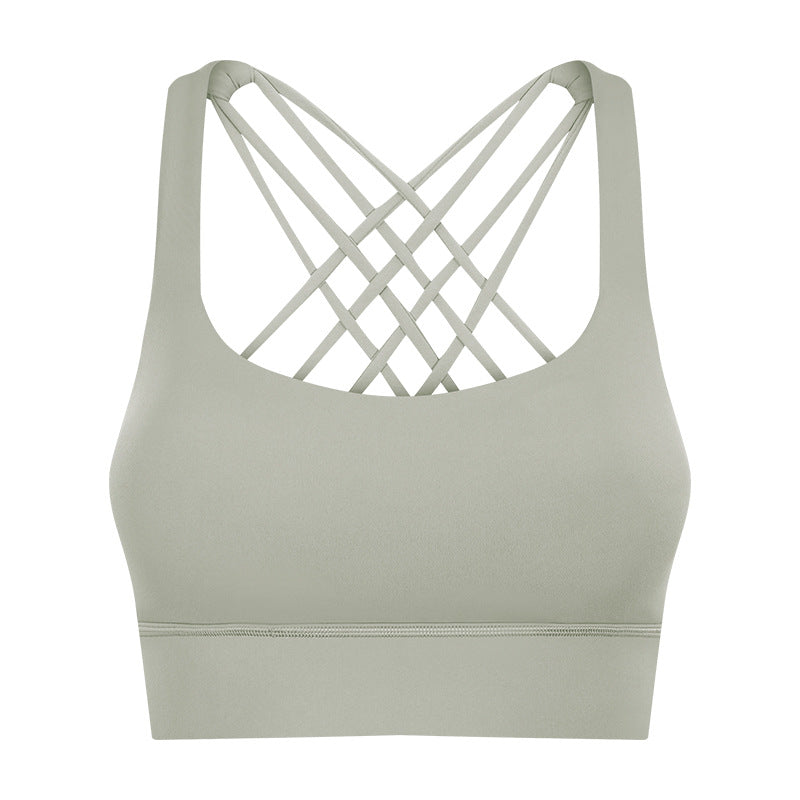 New Sports Underwear Women's Hem Widened Cross Beauty Back