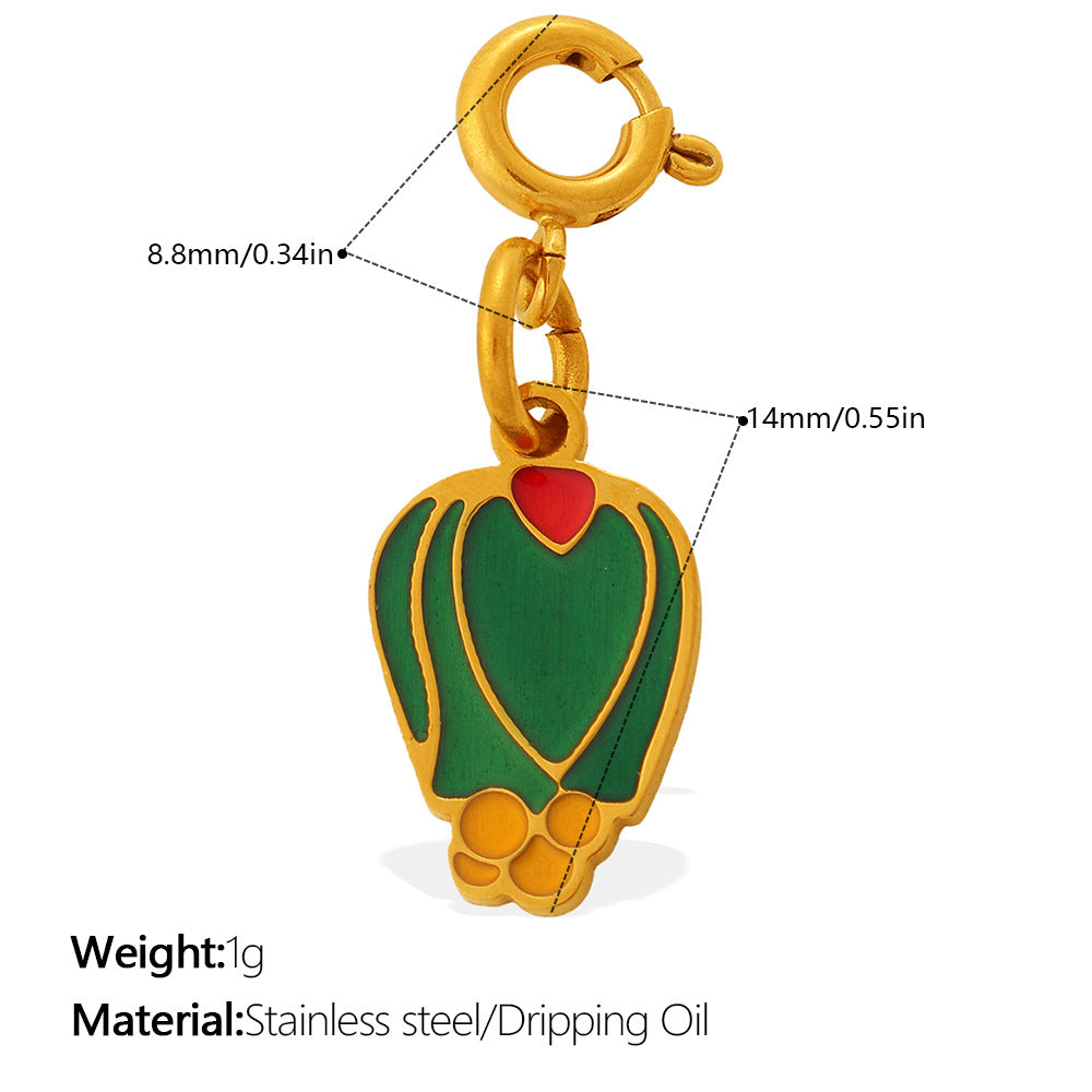 Country-style Cute Vegetable Series Jewelry Clasp Pendant Stainless Steel DIY Bracelet And Necklace Accessories