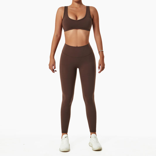 Breathable Running Fitness Suit Nude Yoga Suit
