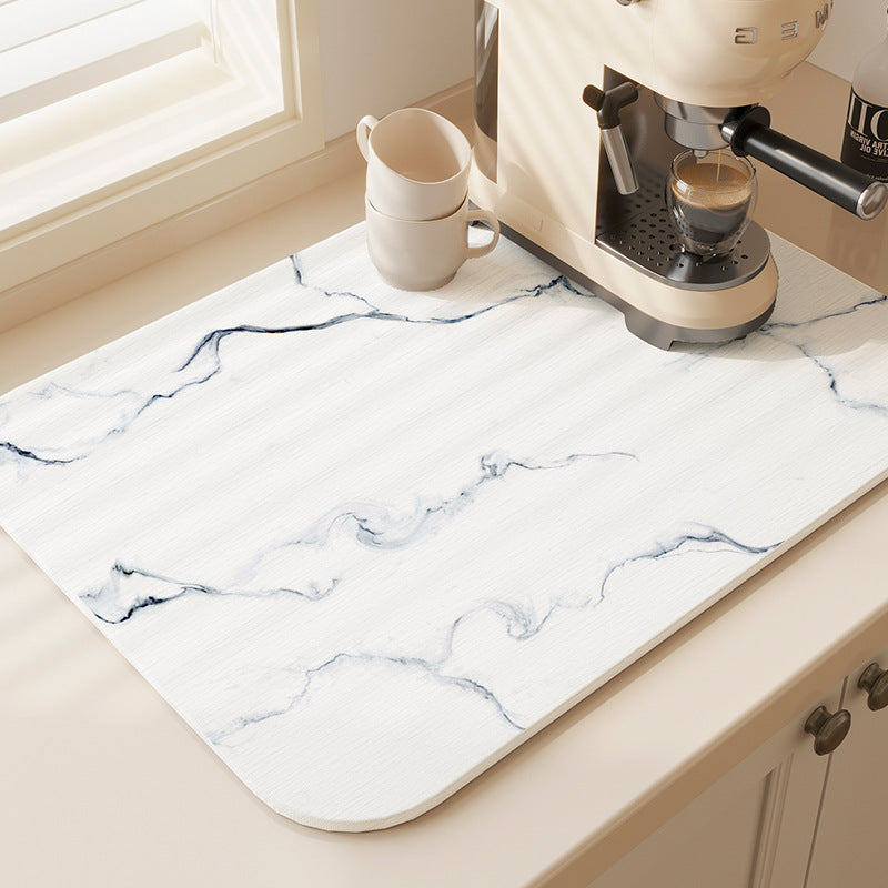 Light Luxury Diatomaceous Earth Kitchen Countertop Mat, Water-Absorbent Surface