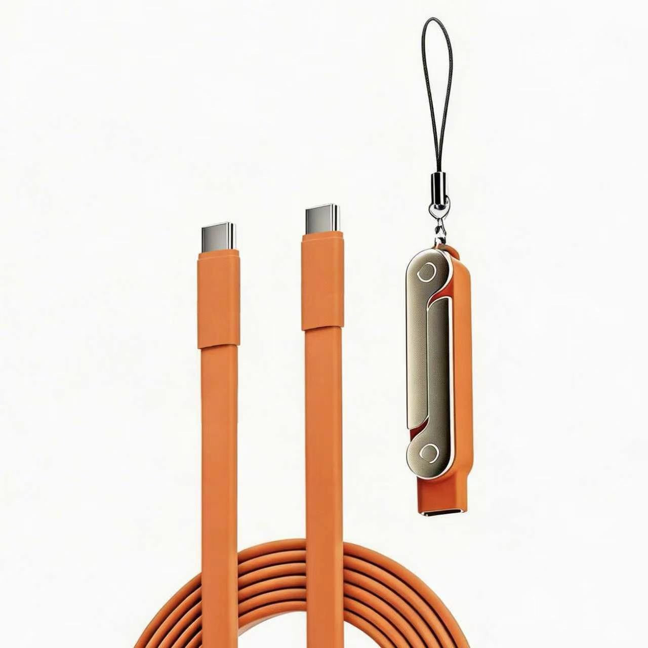 Silicone Dual Type-C Super-Fast Charging Stand Cable