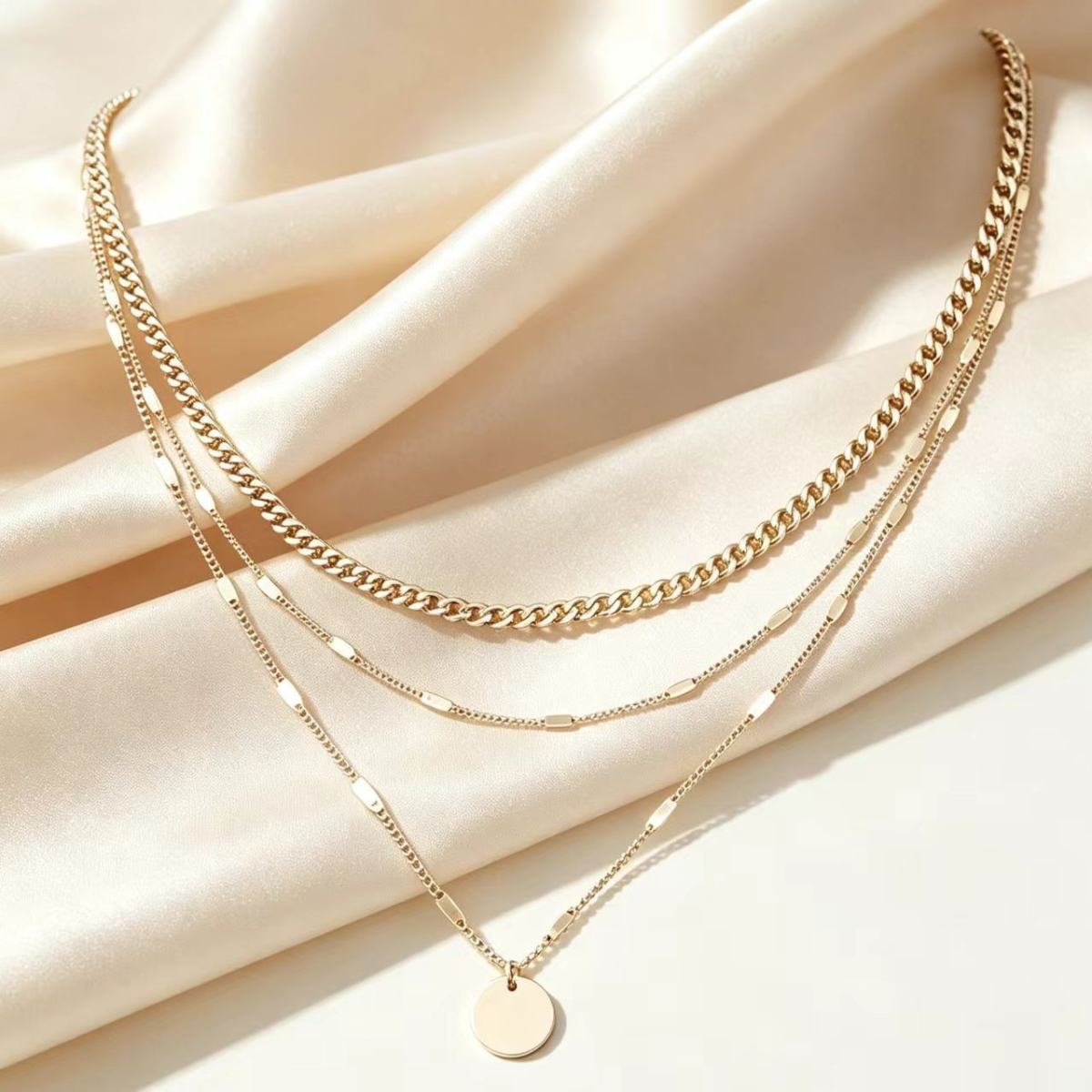 Multilayer Fashionable Versatile Necklace For Layered Styling