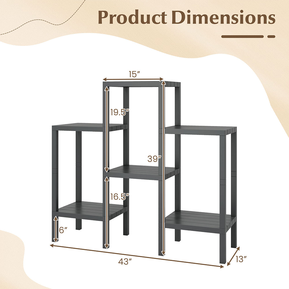 6 Tier Plastic Modular Storage Shelves For Living Room And Kitchen High-quality PP For The Living Room, Bathroom And Kitchen