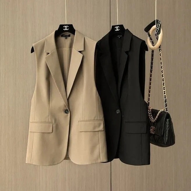Korean-style Versatile Womens Blazer Vest
