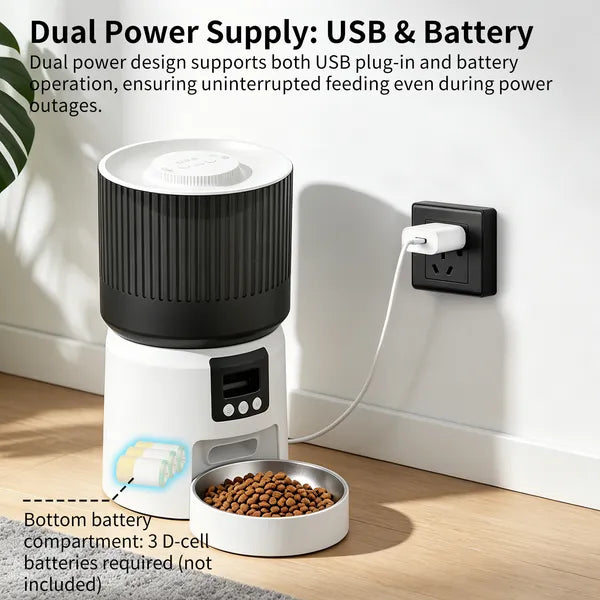 Intelligent Fully Automatic Pet Feeder, Timed And Quantitative Feeding, Remote Control For More Peace Of Mind