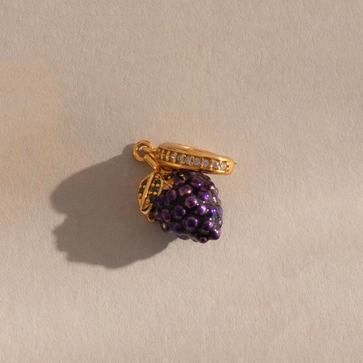Fruit-themed Fully Diamond-encrusted Pendant Accessories
