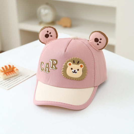 Summer Boys And Girls' Multi-color Lion Head Fashion And Cute Baseball Cap, Suitable For Babies' Daily Outings And Playtime For Sun Protection.