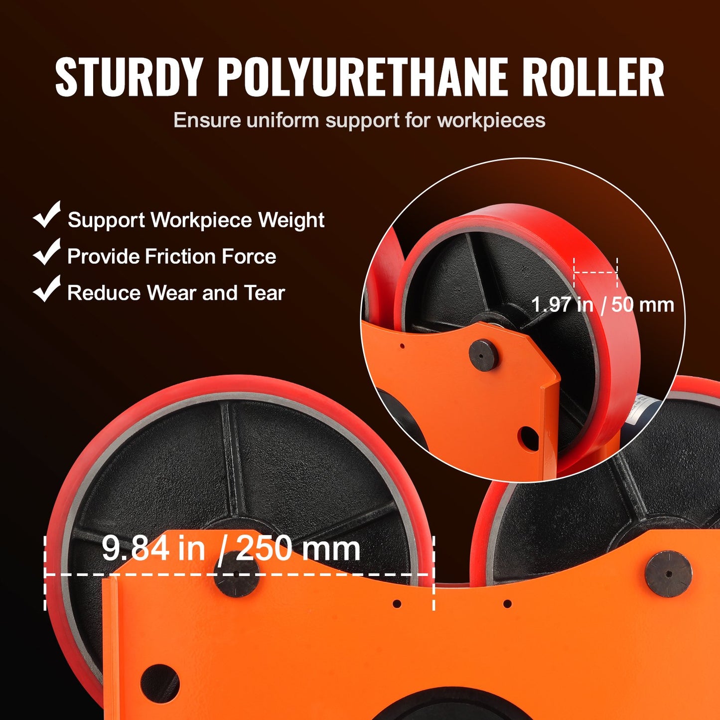 110V Turning Rolls Linkage Roller, 1000KG/2205LBS Loading Welding Turning Roll, 25-1400mm Diameter, 80-1600 Mm/min Rotary Welding Positioner & Welding Torch Stand For Welding Equipment Support