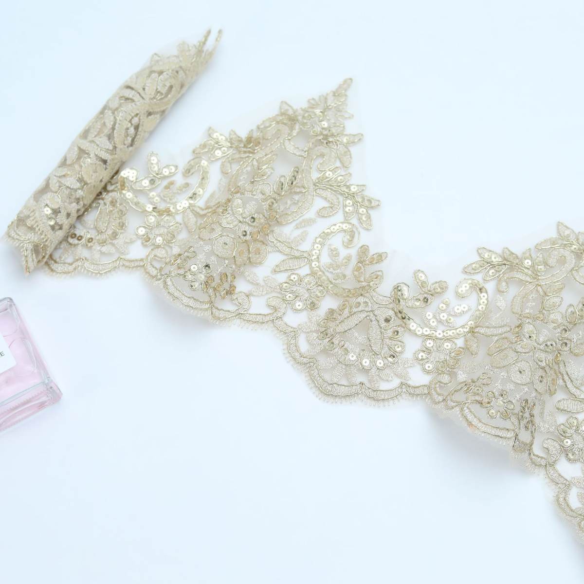 Golden Car Bone Lace Sequin Lace Clothing Accessories