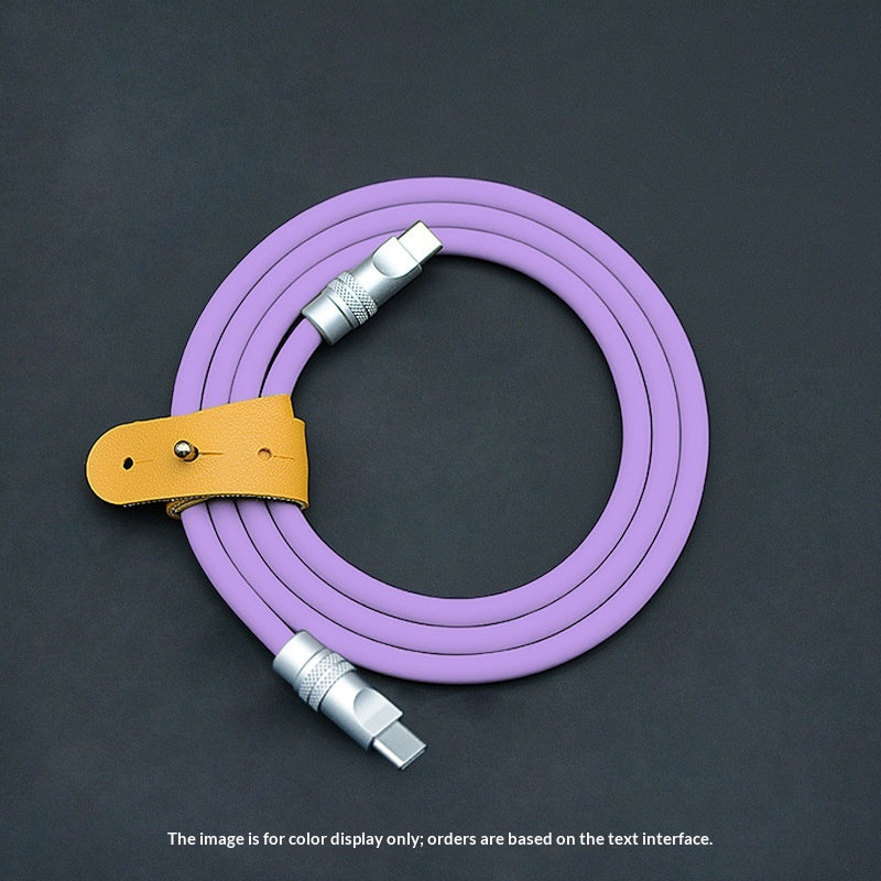PD Fast-charging Dual-head Ultra-soft Silicone Data Cable
