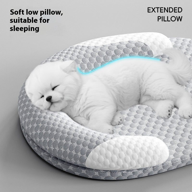 Oval Ice Silk Cooling Pet Bed For Cats And Small Dogs