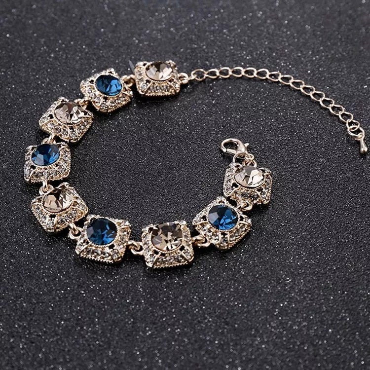 Super Flash Rhinestone Vintage Bracelet Women's Korean