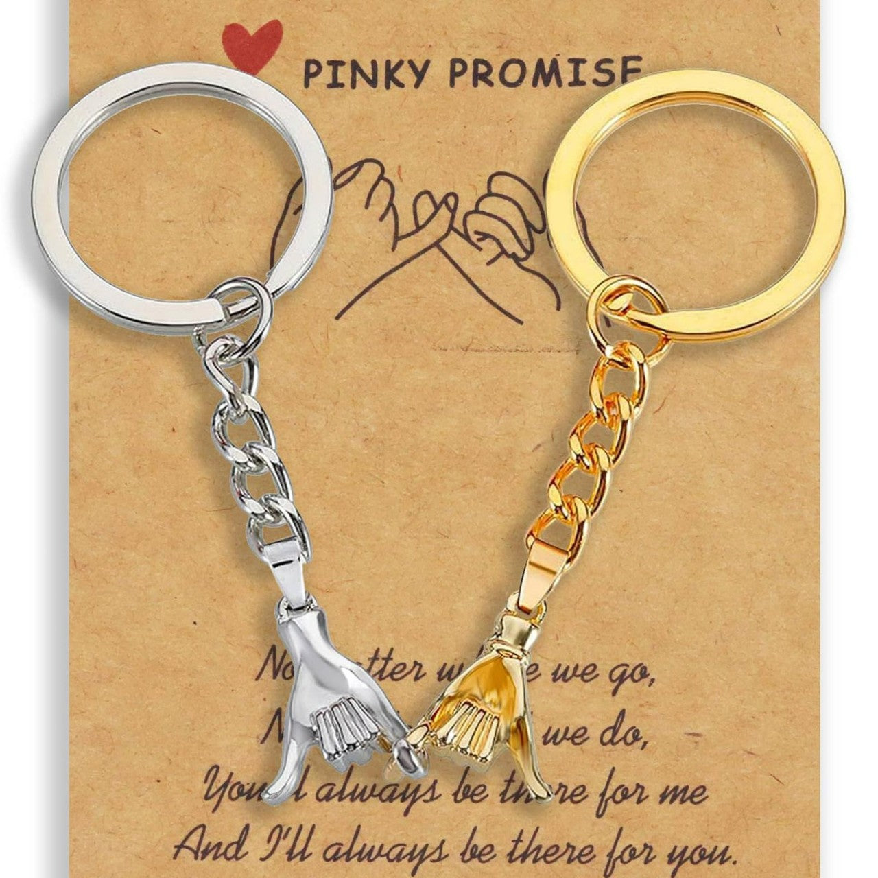 Valentines Day Gift Keychain Hand-in-hand Pendant Keychain