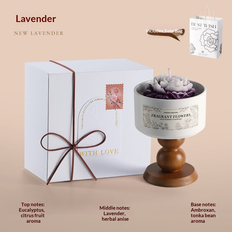 Camellia Scented Candle Gift Set Ornament Birthday Gift