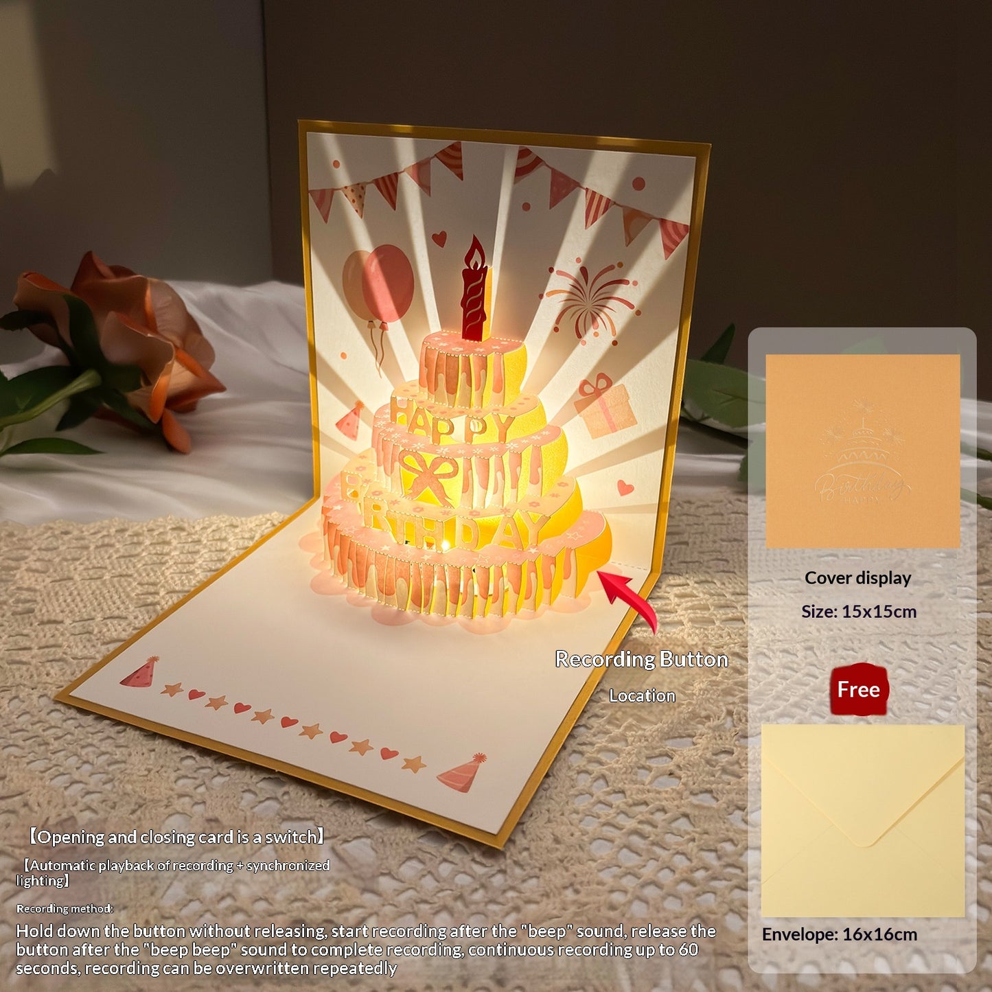 Music And Light Birthday Greeting Card Gift