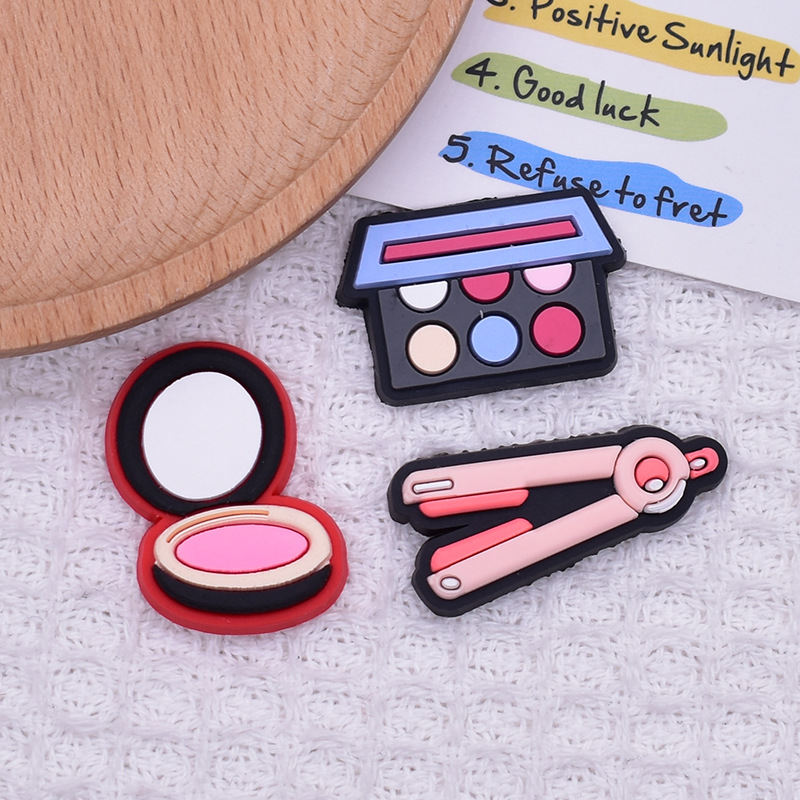Cartoon Cosmetics Series PVC Soft Rubber Beach Shoes Accessories Makeup