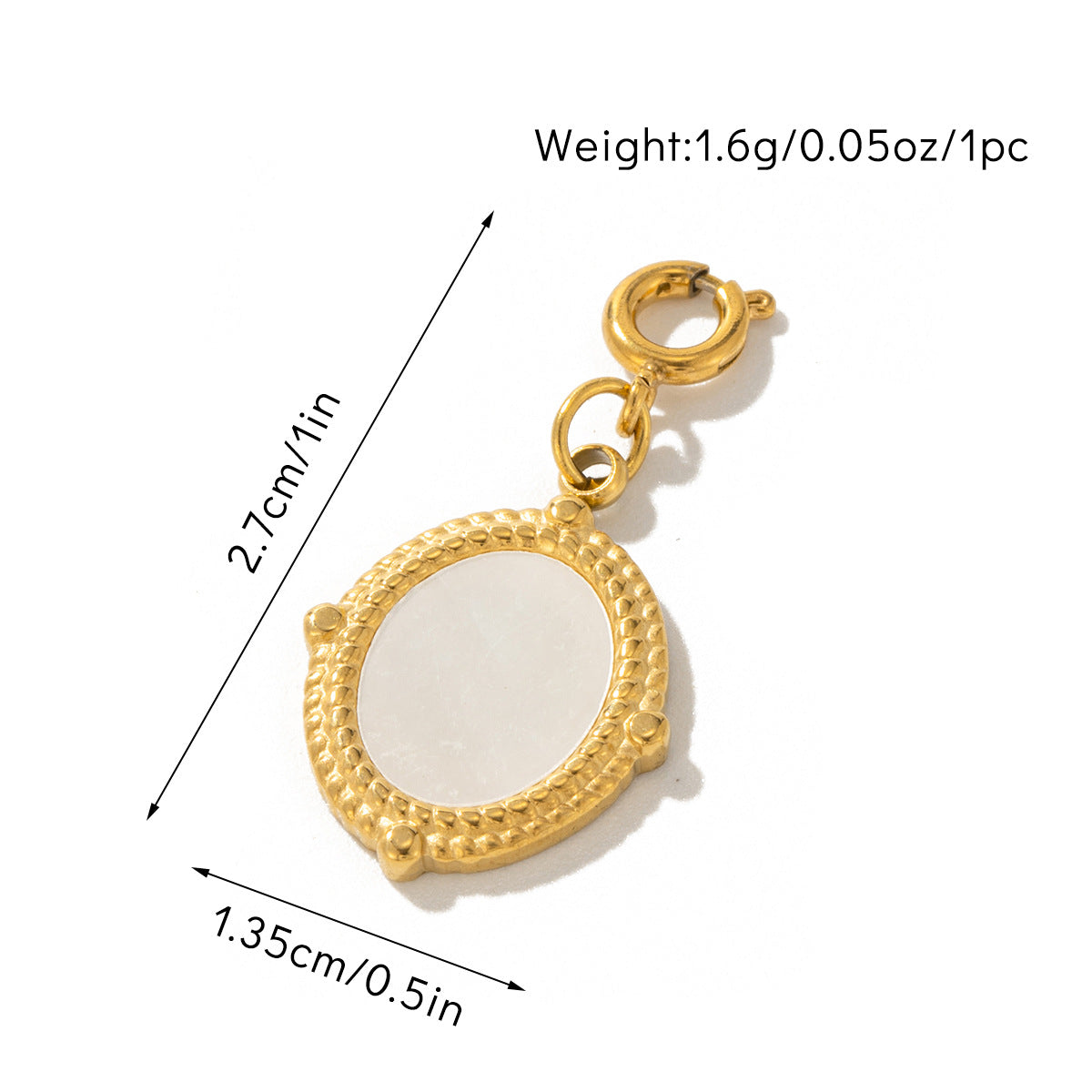 Gold-plated Accessories Traditional-style Pendants DIY Jewelry Handmade Components With Bead-setting Holes