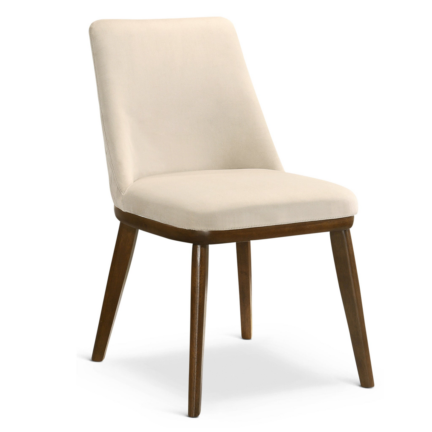 Clove Beige Velvet Dining Chair   Set Of 2   With Solid Wood Legs 33.1  H X 19.1  W X 23.6  D Kitchen Side Chairs