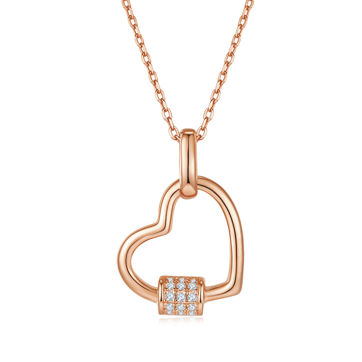3.3g S925 Sterling Silver Heart Necklace 45cm  15 Stone Moissanite Pave Bar Pendant With GRA Certificate, Platinum Plated Romantic Jewelry Gift Box Set For Women