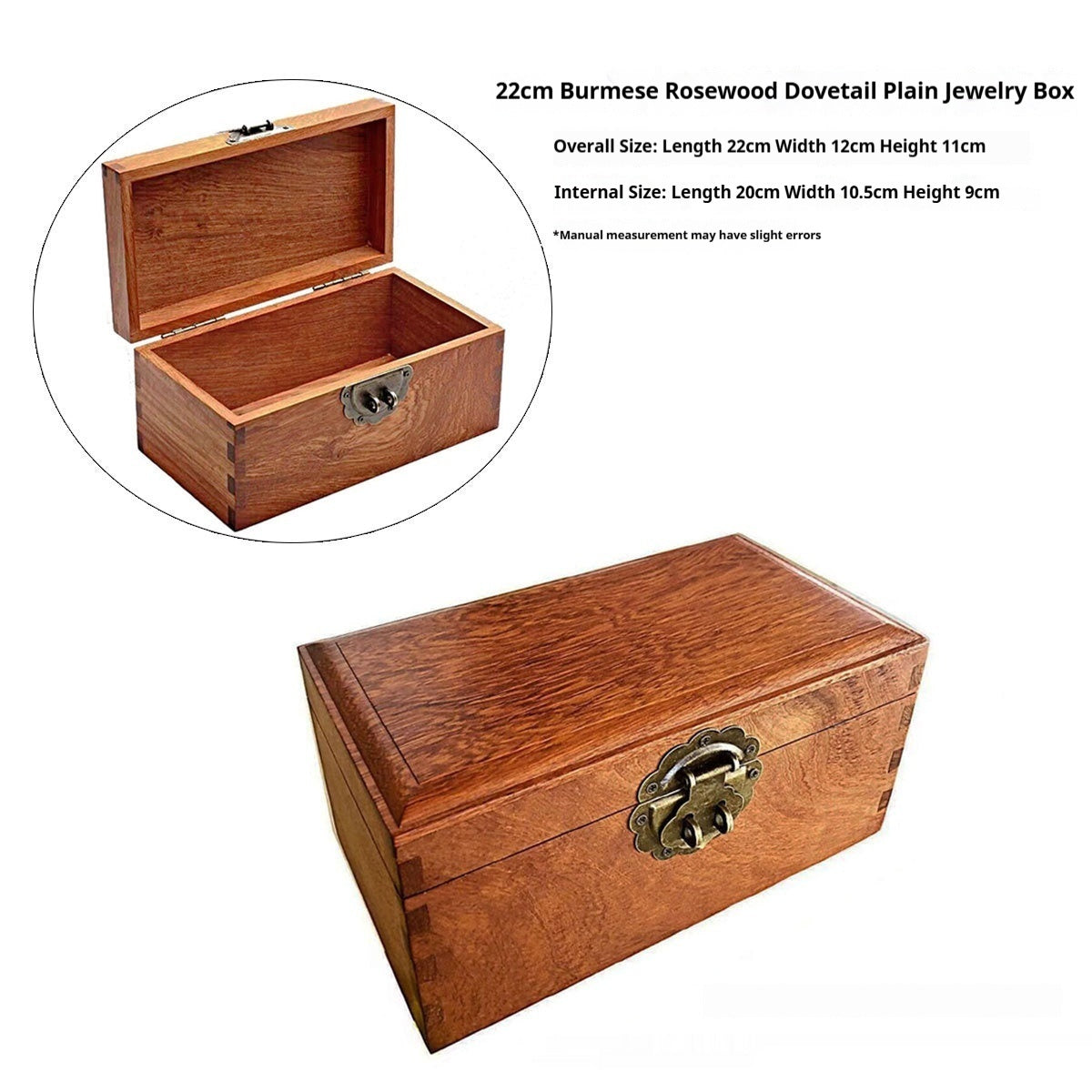 Chinese-style Vintage Dressing Box With A Lock For Jewelry And Accessories