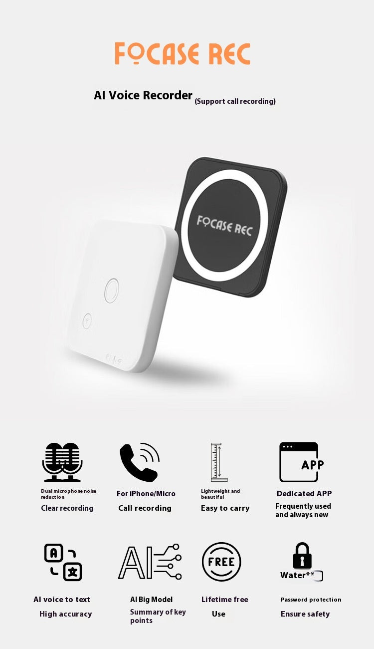 AI Smart Voice Recorder With AI Conversion And Big Model Summary