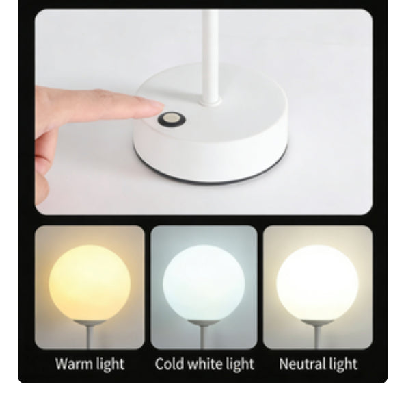 Charging Touch Control Bud Shape Table Lamp Bedside Lamp Study Office Desk Decor
