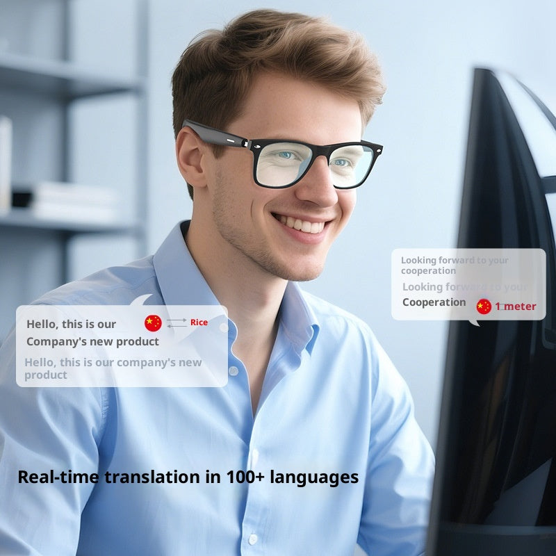 New Smart Bluetooth Glasses Wireless Real-time Translation AI