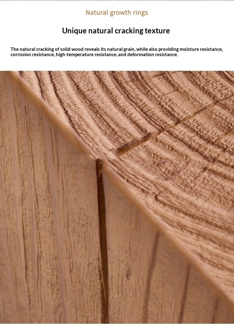 Log Stool Square Solid Wood Tea Table