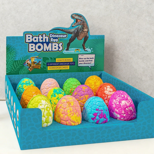 Dinosaur Egg Bath Salt Balls Toy Essential Oil Bath Bombs Explosive Salt Effervescent Bombs Bath Salt Ball Set