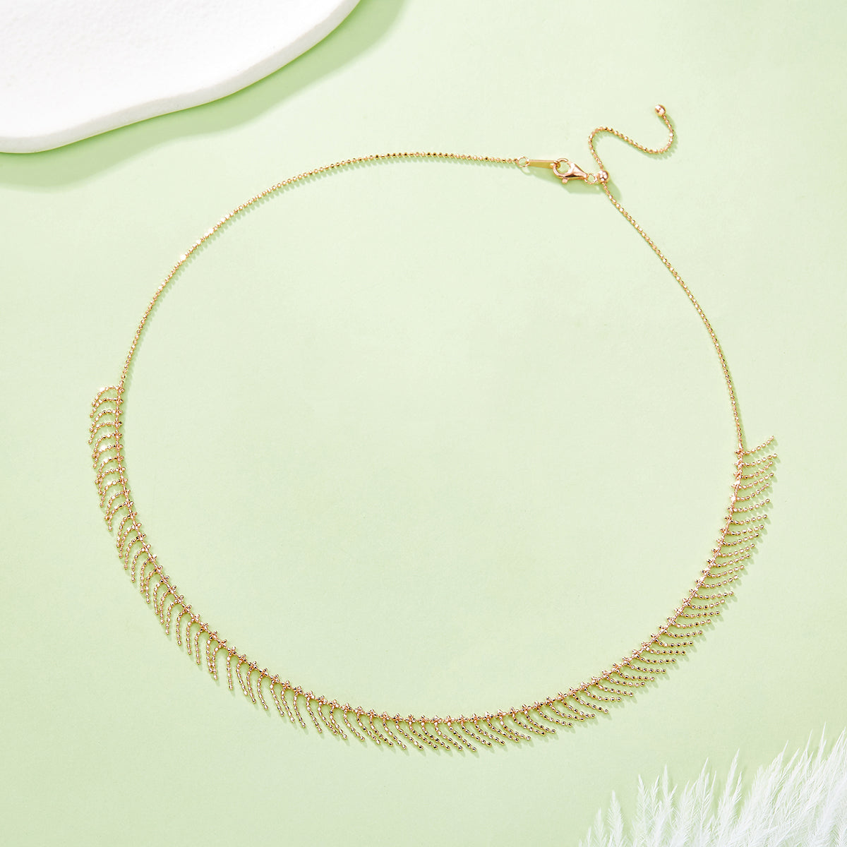 S925 Sterling Silver Tassel Necklace For Women 45cm Adjustable 3.9g Lightweight 10.5mm Wide Platinum Gold Rose Gold Plated Gift Box