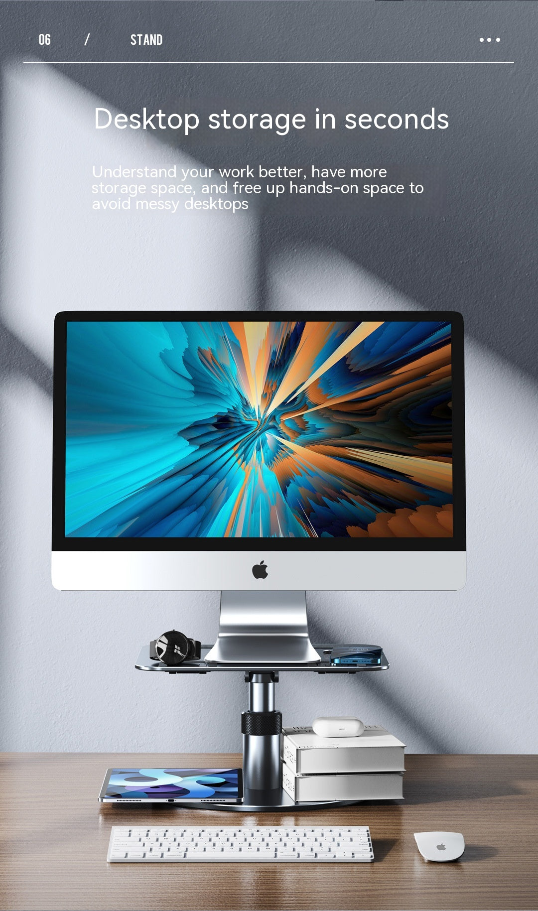 Mobile Folding Laptop Lifting Cooling Bracket