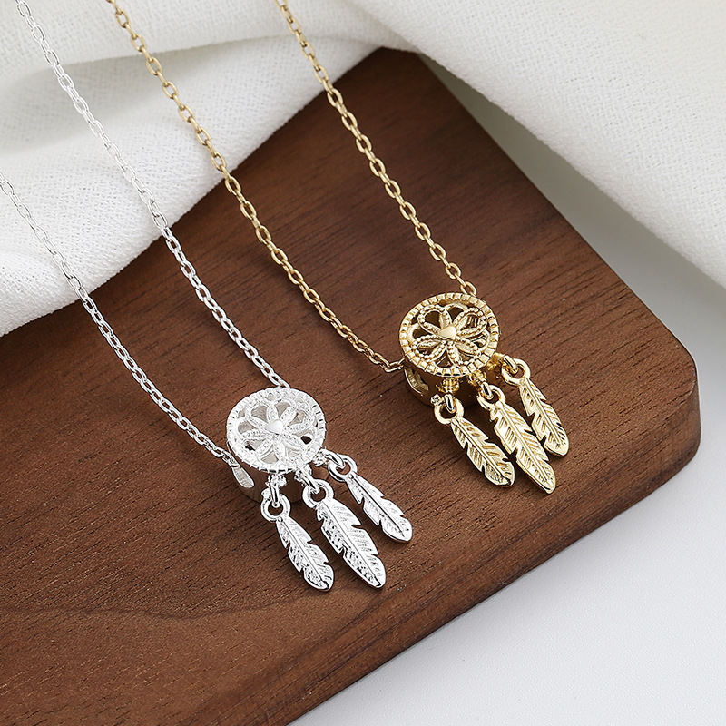 Korean-style Minimalist Luxury Tassel Feather Necklace
