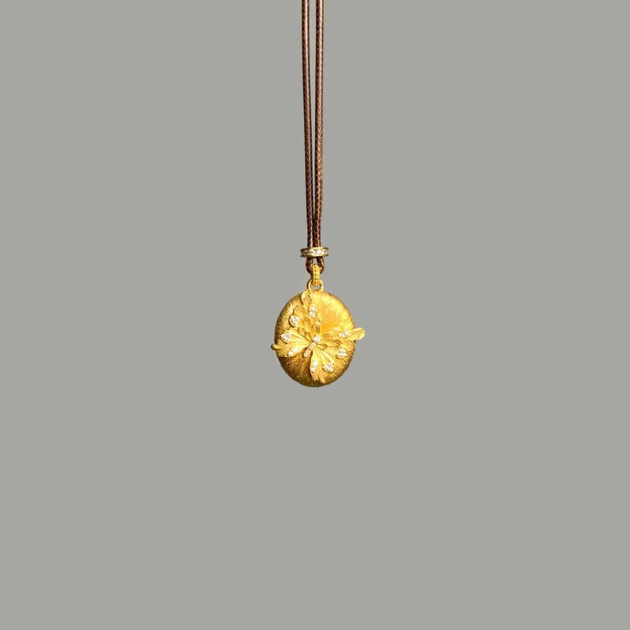 1pc 999.9 Sterling Silver Brushed Diamond Peony Pendant Necklace, Retro Chinese Style, Perfect For Daily Wear & Valentine's Gifts