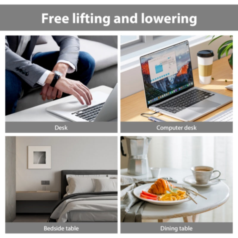 Mobile Laptop Desk Computer Table Stand Adjustable Bed Bedside Portable Study