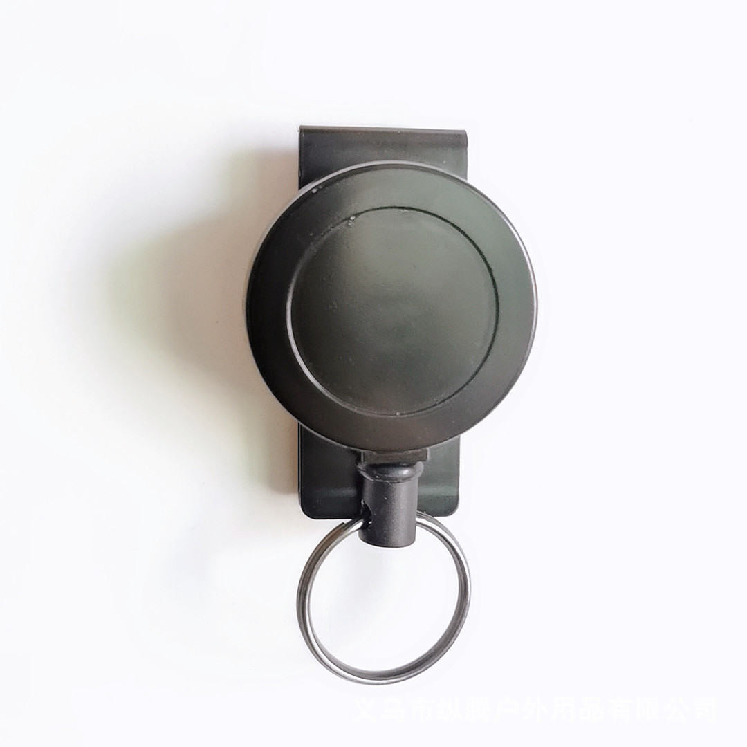 360-degree Rotating Outdoor Carabiner With Retractable Steel Cable