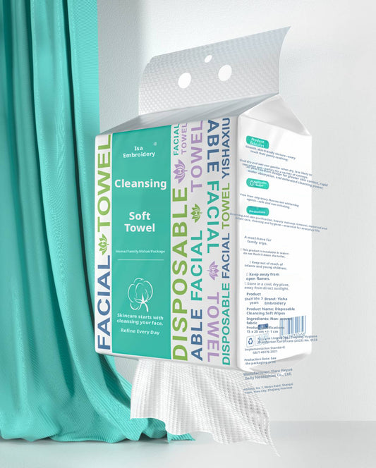 Disposable facial towel-hanging type-letters-vegetable fiber + non-woven fabric-110 draw-1 pack