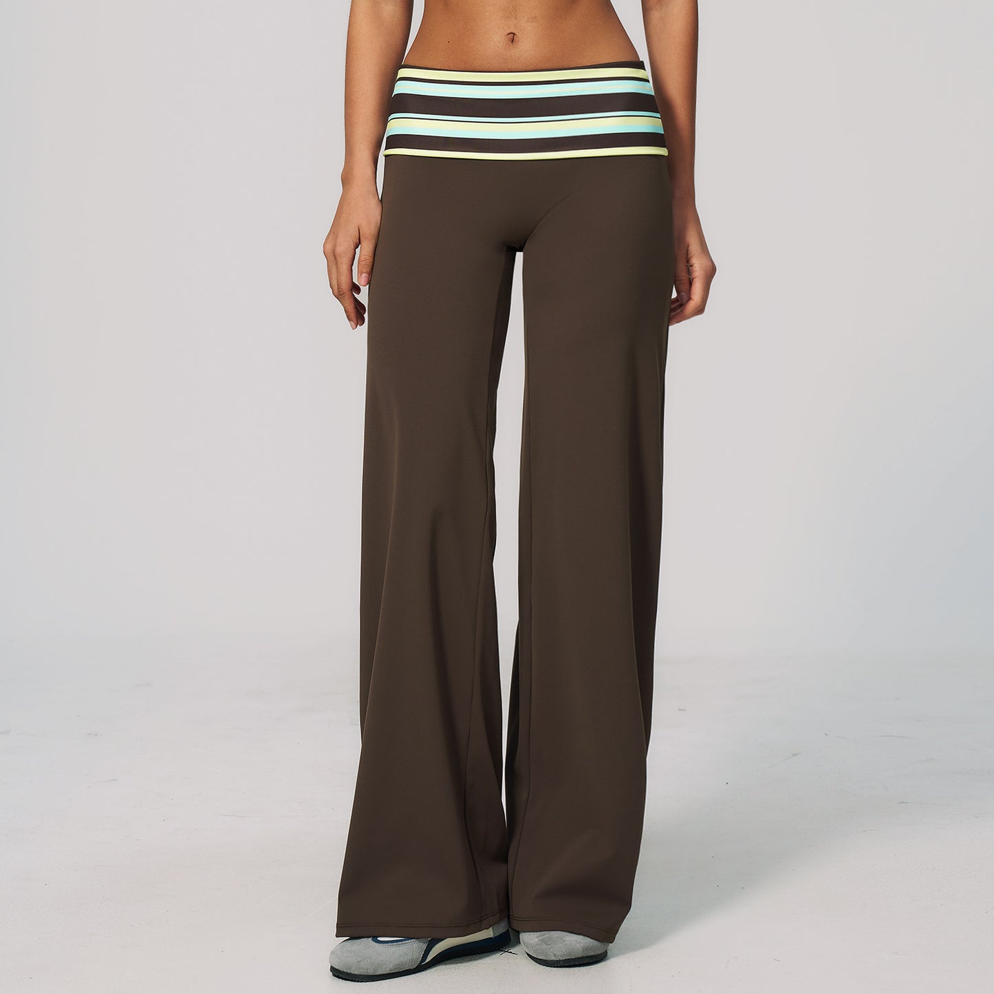 Folding-waist Fitness High-rise Tummy-control Yoga Pants