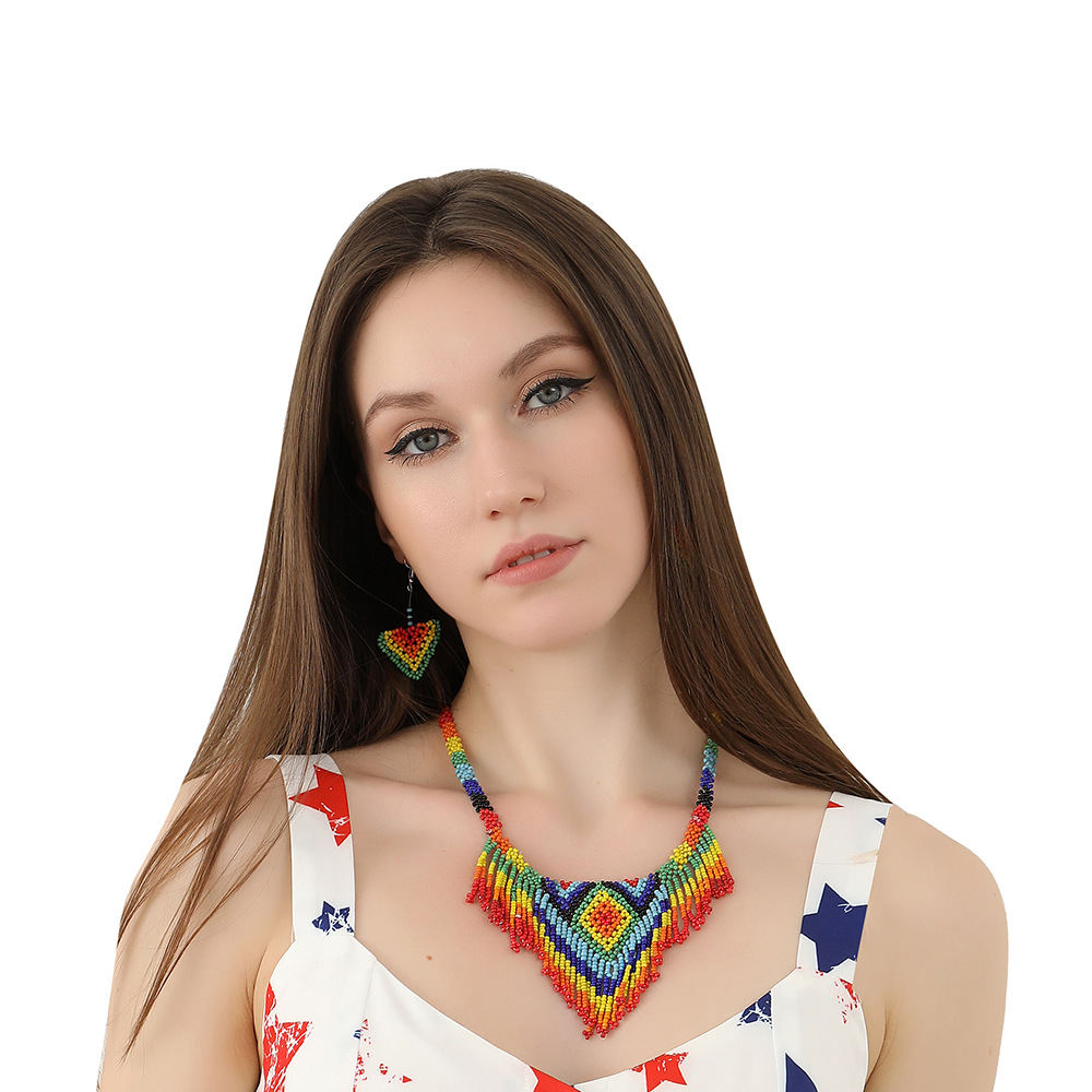 Seed Bead Accessories Necklace Three-piece Set