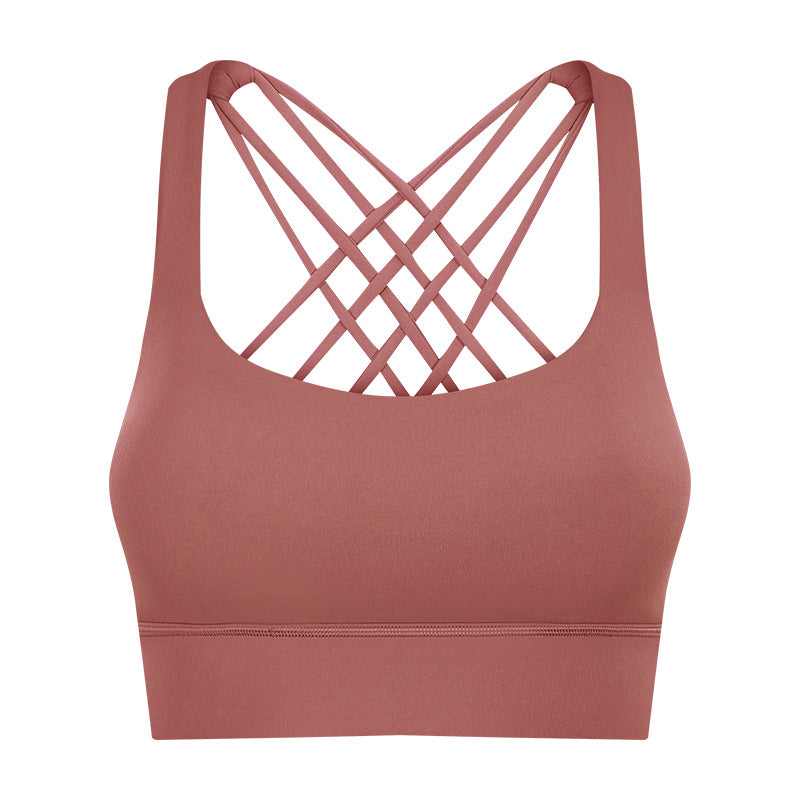 New Sports Underwear Women's Hem Widened Cross Beauty Back