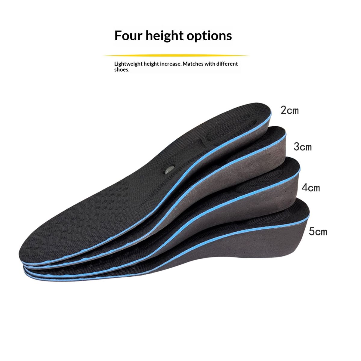 Magnetic Massage EVA Cushioned Sports Leisure Height-increasing Insoles