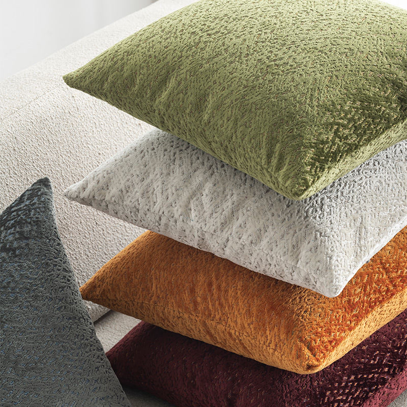 Light Luxury Cut Pile Simple Home Living Room Sofa Pillowcase