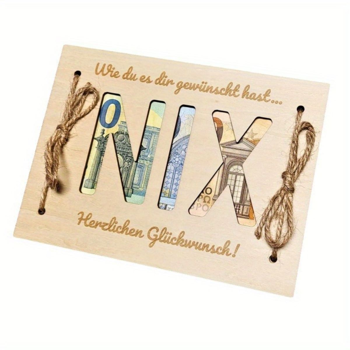 Baptism Money Clip Greeting Card For Teen - Wooden Money Holder With Dove Design For Baptism Gift