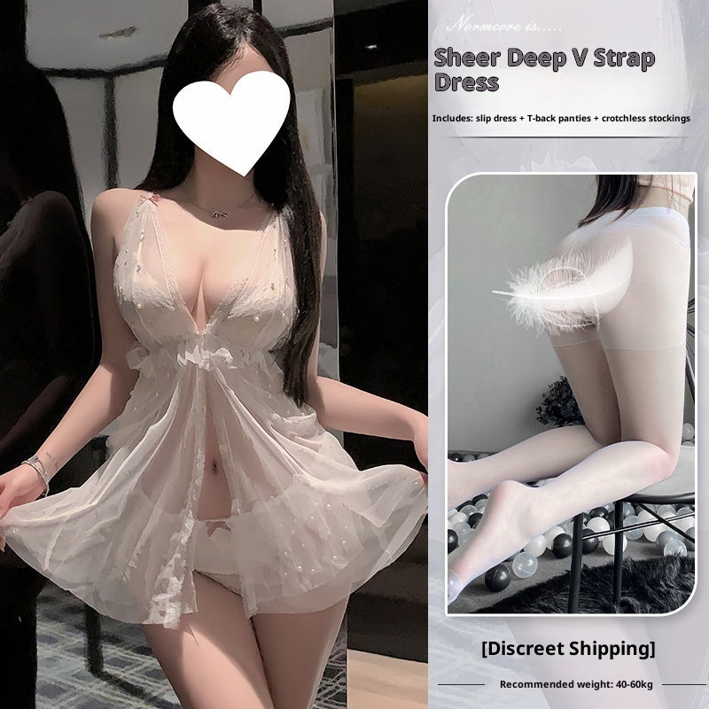 Duomila Best-Selling Mesh Lingerie Nightgown