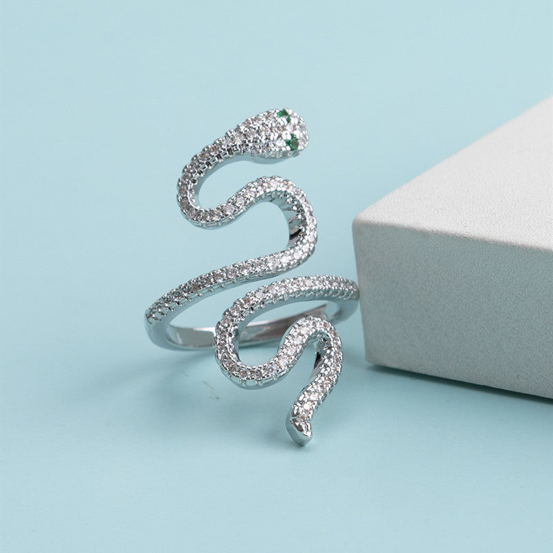New Japanese And Korean-style Fashionable Minimalist Multicolor Zircon Ring