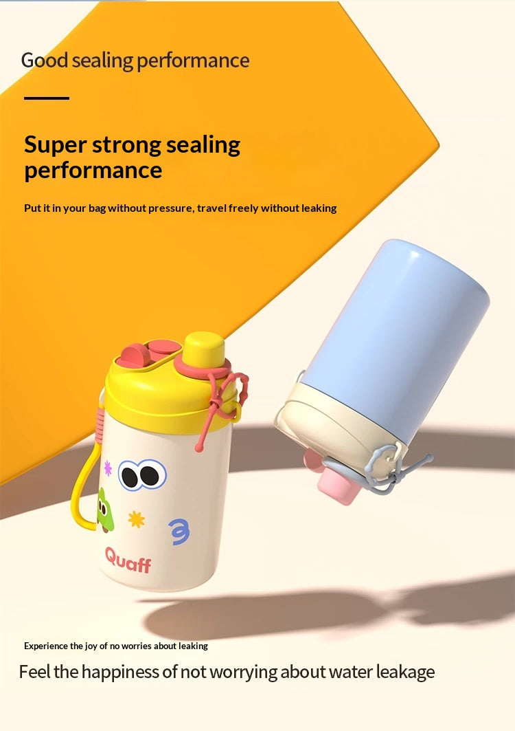 Dual-use Insulated Mug For Home Use With A Straw Keeps Drinks Both Cold And Hot