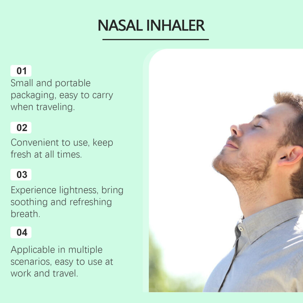 Congestion Relief Inhaler Gentle Care Congestion Itching Relief Discomfort Portable Nasal Suction