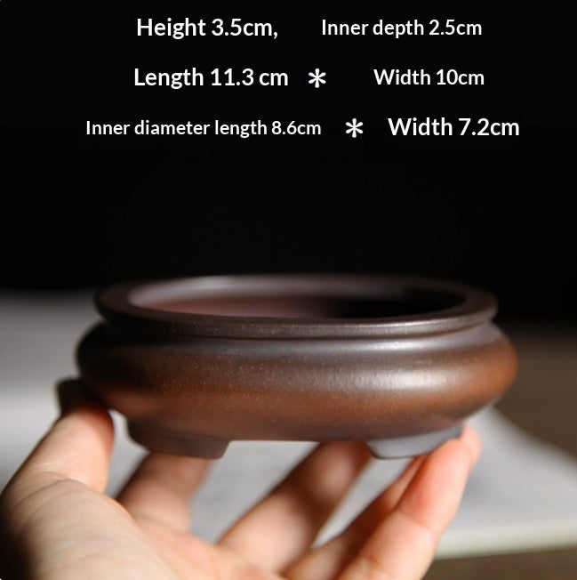 Zisha Teapot Tabletop Tea Tray And Miniature Bonsai Pot