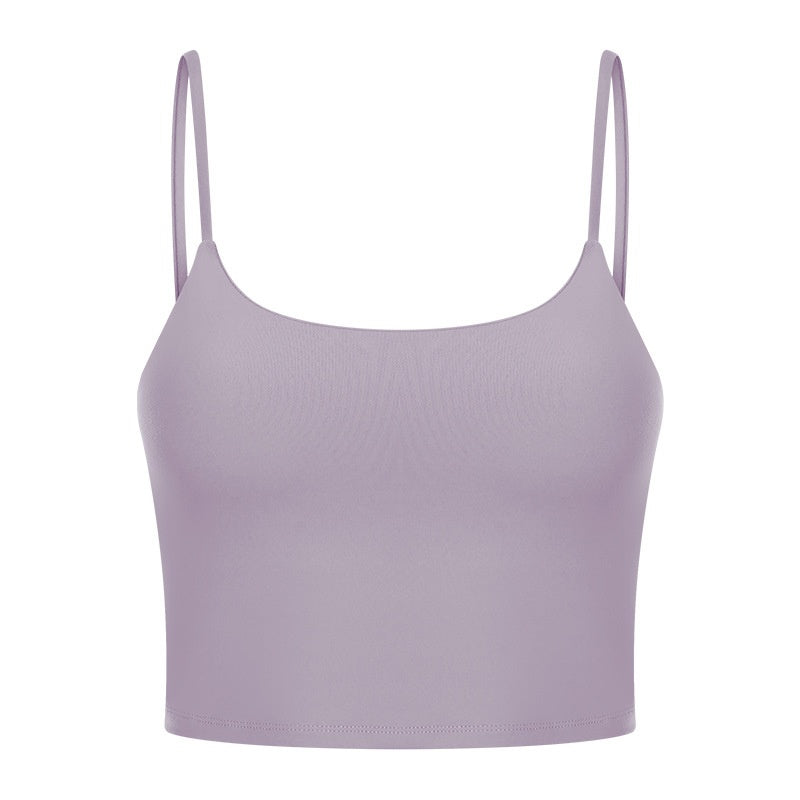 Yoga Jacket Women's Sports Underwear With Chest Pad Thin Belt Beauty Back