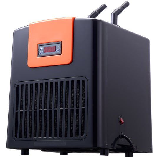 Aquarium Chiller 52 Gallon, 1/10 HP Water Chiller For Hydroponics, Fast Cooling For Fish Tank,Axolotl,Coral Reef,Quiet Refrigeration Compressor, Titanium Evaporator,Complete Fittings