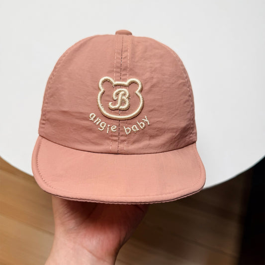 Korean-style Cute Little Bear Embroidered Alphabet Baby Sun Hat, Lightweight And Breathable, Suitable For Children Of All Ages